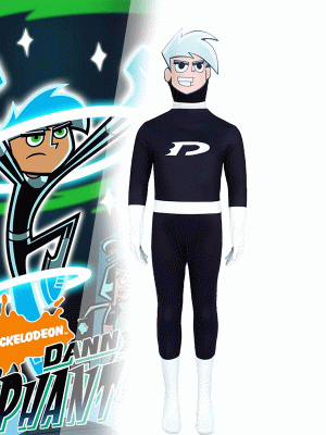 XYYEA Halloween Children's Animation Costume Danny Phantom Cosplay Costume