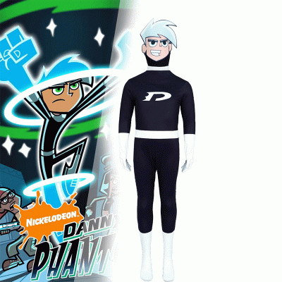 XYYEA Halloween Children's Animation Costume Danny Phantom Cosplay Costume