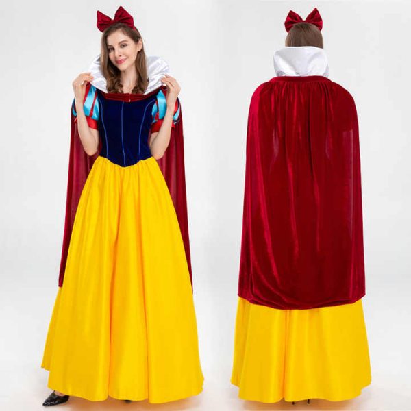 XYYEA Adult Cosplay Dress Snow White Girl Princess Dress Women Adult Cartoon Princess