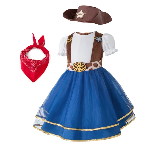 XYYEA Holiday Party Princess Dress up Halloween Cowgirl Costume for Kid