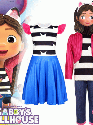 XYYEA Gabby's Dollhouse role play cosplay costume holidays children's cartoon set