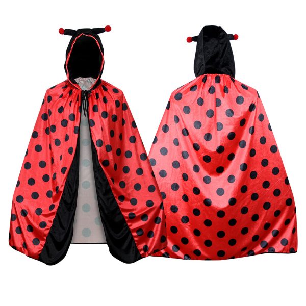 Halloween Ladybug Cape Men and Women Ladybug Cosplay Costumes Masquerade Party