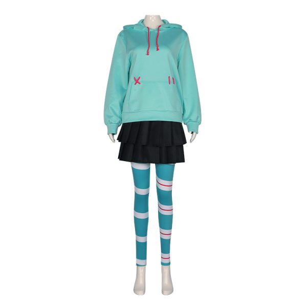 Halloween Vanellope Von Schweetz Cosplay Costume Ralph Breaks the Internet Vanellope's Anime Costumes