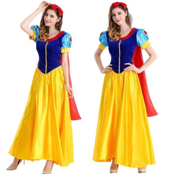 XYYEA Deluxe Adult Halloween Snow White Cosplay Costumes Stage Dress