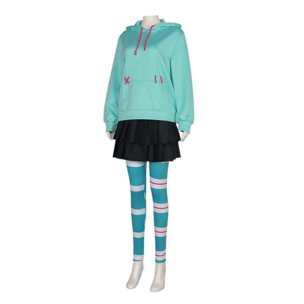 Halloween Vanellope Von Schweetz Cosplay Costume Ralph Breaks the Internet Vanellope's Anime Costumes