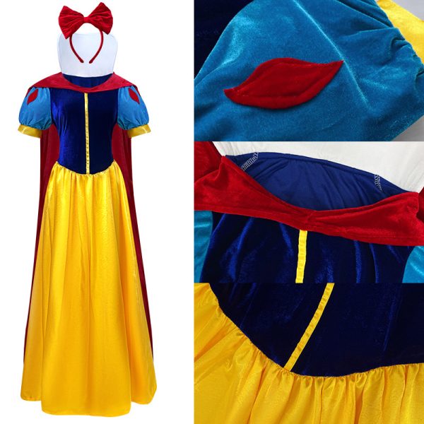 XYYEA Deluxe Adult Halloween Snow White Cosplay Costumes Stage Dress