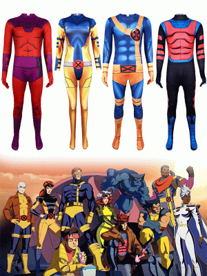 XYYEA Halloween cosplay costume1997X-Men cosplay jumpsuit Cyclops Magneto