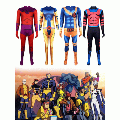 1 XYYEA Halloween cosplay costume1997X-Men cosplay jumpsuit Cyclops Magneto
