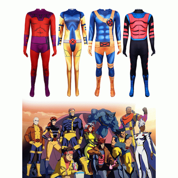 XYYEA Halloween cosplay costume1997X-Men cosplay jumpsuit Cyclops Magneto
