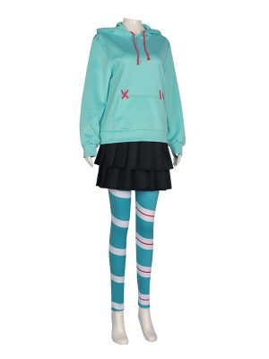 Halloween Vanellope Von Schweetz Cosplay Costume Ralph Breaks the Internet Vanellope's Anime Costumes