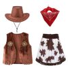 XYYEA Western Cowboy Easter Birthday Party Fancy Dress up Halloween Cool Girl Cowgirl Dress