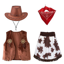 XYYEA Western Cowboy Easter Birthday Party Fancy Dress up Halloween Cool Girl Cowgirl Dress