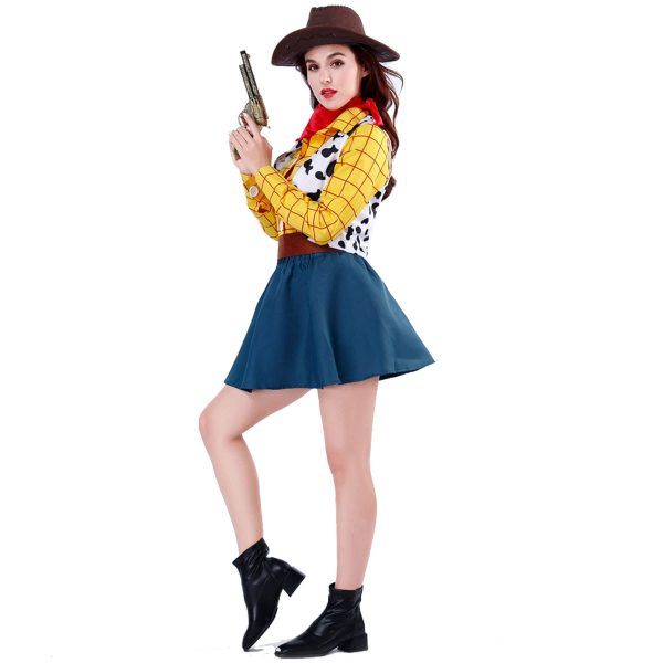 1 (8) Halloween Toy Story Woody Couple Costume TV&Movie Character Western Cowboys and Cowgirl Costume
