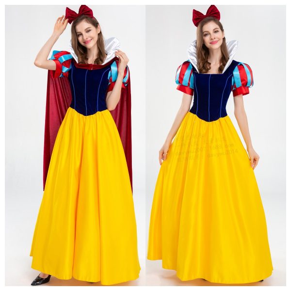 XYYEA Adult Cosplay Dress Snow White Girl Princess Dress Women Adult Cartoon Princess