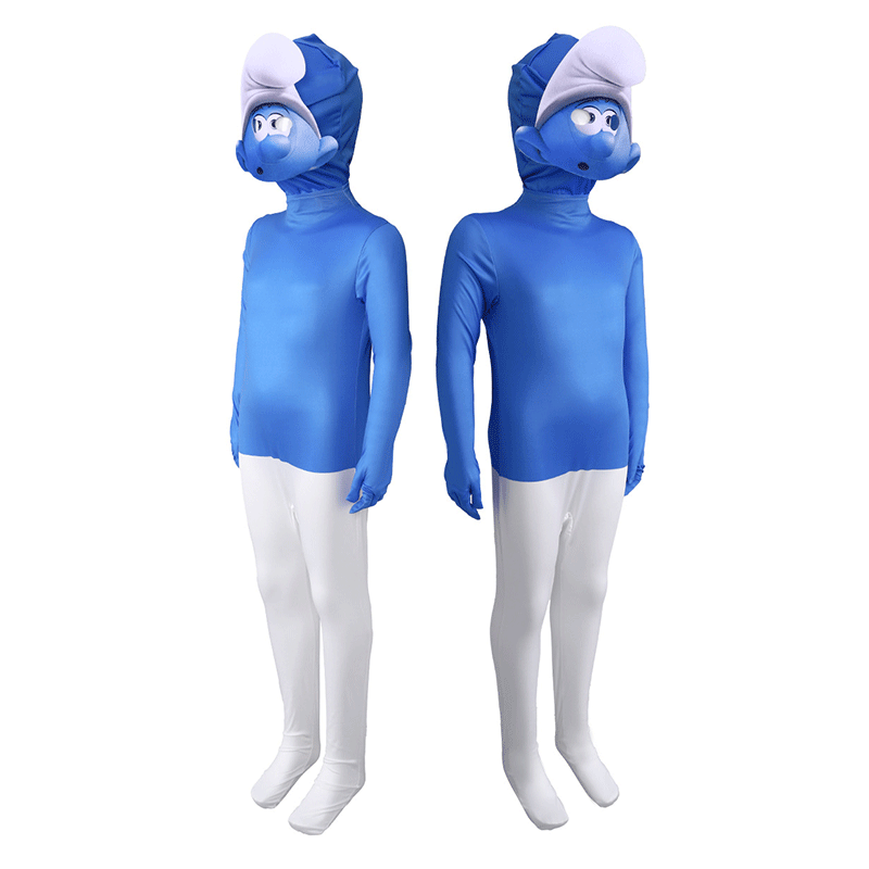 XYYEA Halloween smurfs cosplay costume role play jumpsuit stage performance costumes