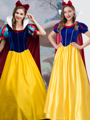XYYEA Adult Cosplay Dress Snow White Girl Princess Dress Women Adult Cartoon Princess