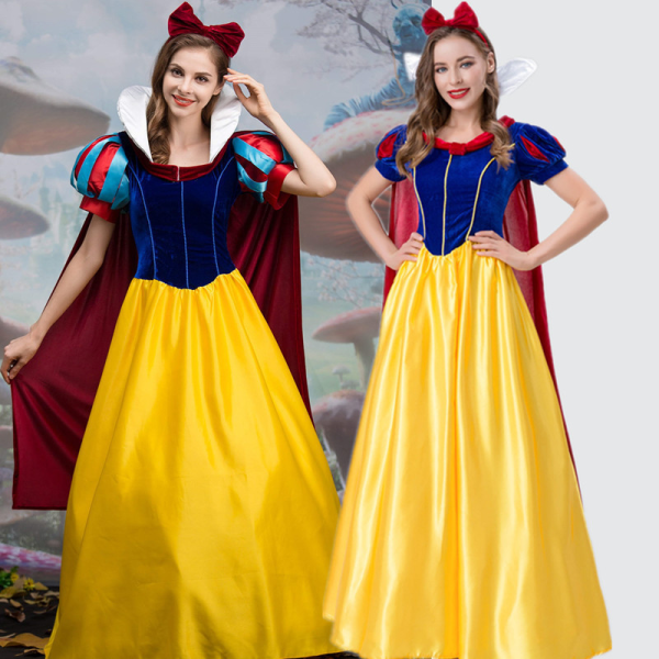 XYYEA Adult Cosplay Dress Snow White Girl Princess Dress Women Adult Cartoon Princess
