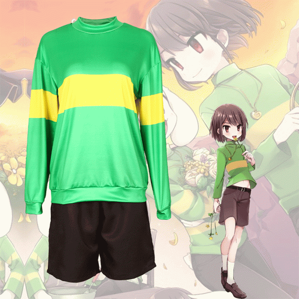 XYYEA Anime Undertale Cosplay Prototype Mission Frisk Chara Cos Suit