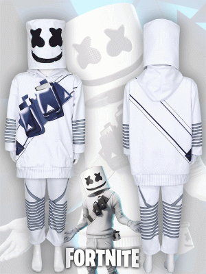 Marshmallow sweater suit American DJ Marshmello role play stage performance costume