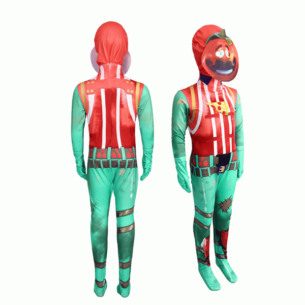 2 Halloween costume tomato head cosplay costume jumpsuit tomatoide
