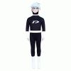 XYYEA Halloween Children's Animation Costume Danny Phantom Cosplay Costume