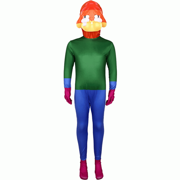 XYYEA Halloween Costume Pop Mart Rainbow Weeping Doll Cosplay Costume Jumpsuit Dodo Girl