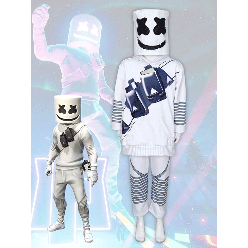 Marshmallow sweater suit American DJ Marshmello role play stage performance costume