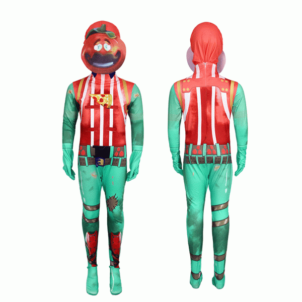3 Halloween costume tomato head cosplay costume jumpsuit tomatoide
