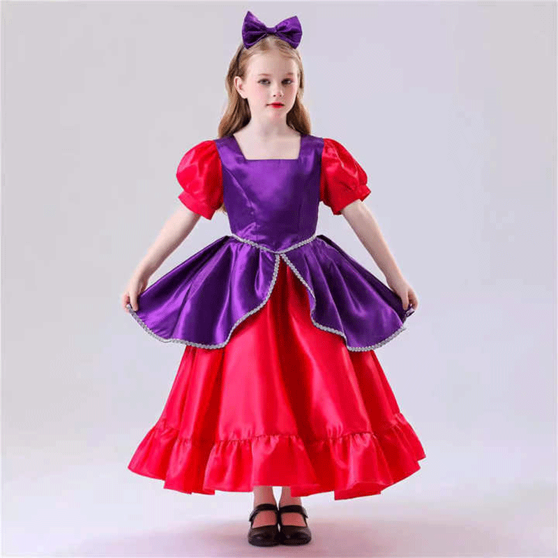 New Design Kids Halloween Carnival Role Play Costume Movie Fairy Tale Princess Dresses for Girls