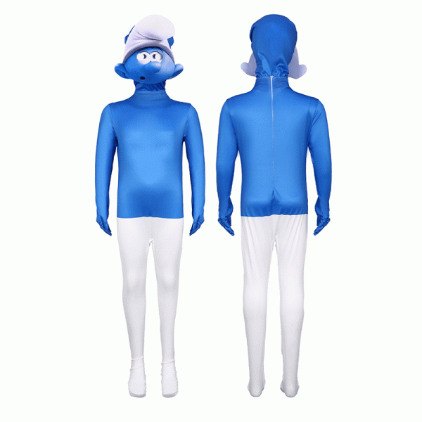 4 XYYEA Halloween smurfs cosplay costume role play jumpsuit stage performance costumes
