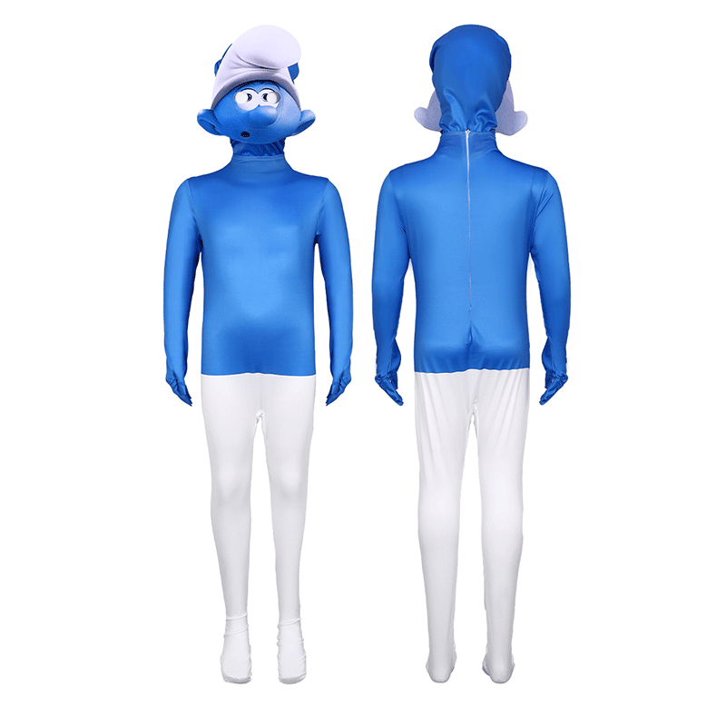 XYYEA Halloween smurfs cosplay costume role play jumpsuit stage performance costumes