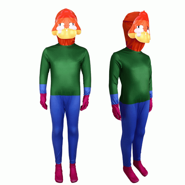 XYYEA Halloween Costume Pop Mart Rainbow Weeping Doll Cosplay Costume Jumpsuit Dodo Girl