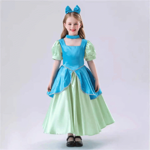 4 New Design Kids Halloween Carnival Role Play Costume Movie Fairy Tale Princess Dresses for Girls