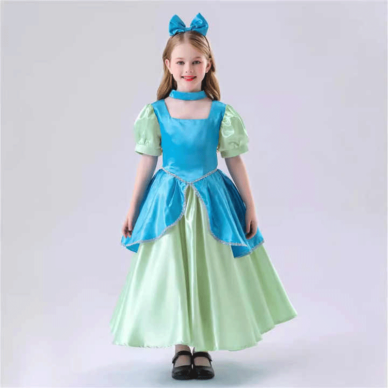 New Design Kids Halloween Carnival Role Play Costume Movie Fairy Tale Princess Dresses for Girls