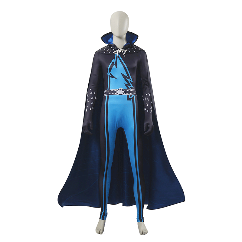 Halloween Carnival Adult Megamind Cosplay Costume Anime Movie Superhero Bodysuit With Cape