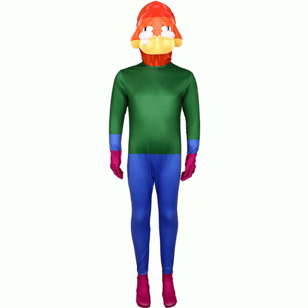 XYYEA Halloween Costume Pop Mart Rainbow Weeping Doll Cosplay Costume Jumpsuit Dodo Girl