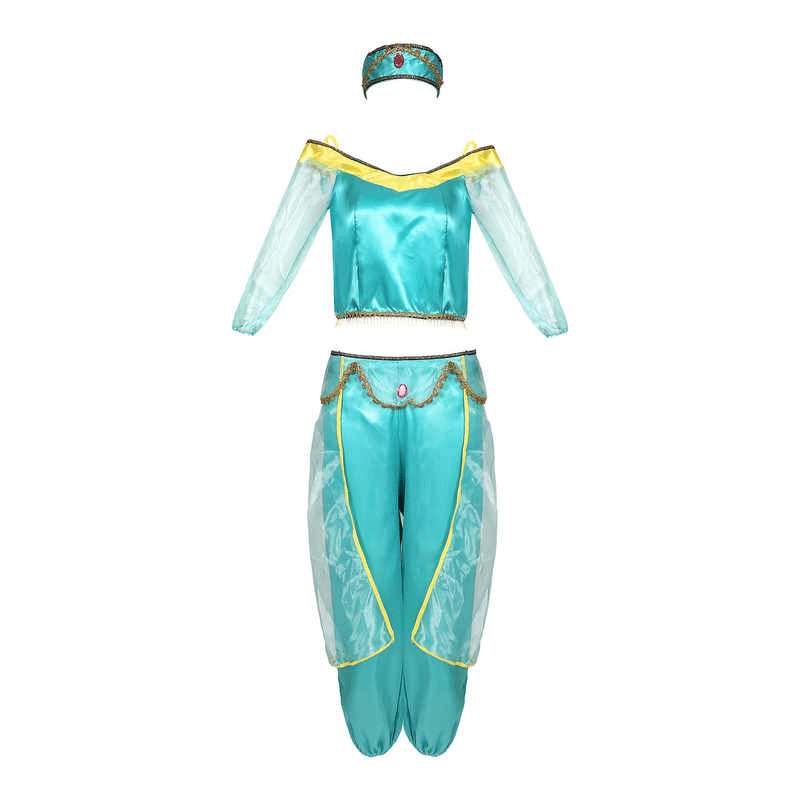 XYYEA Women's Jasmine Costume Princess Costume for Girls Dress up Birthday Halloween Party
