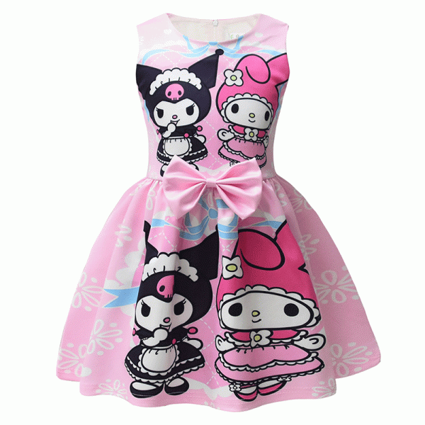 XYYEA Kids Birthday Party Dress Children Summer Casual Bowknot Princess Gabbys Dollhouse Dress