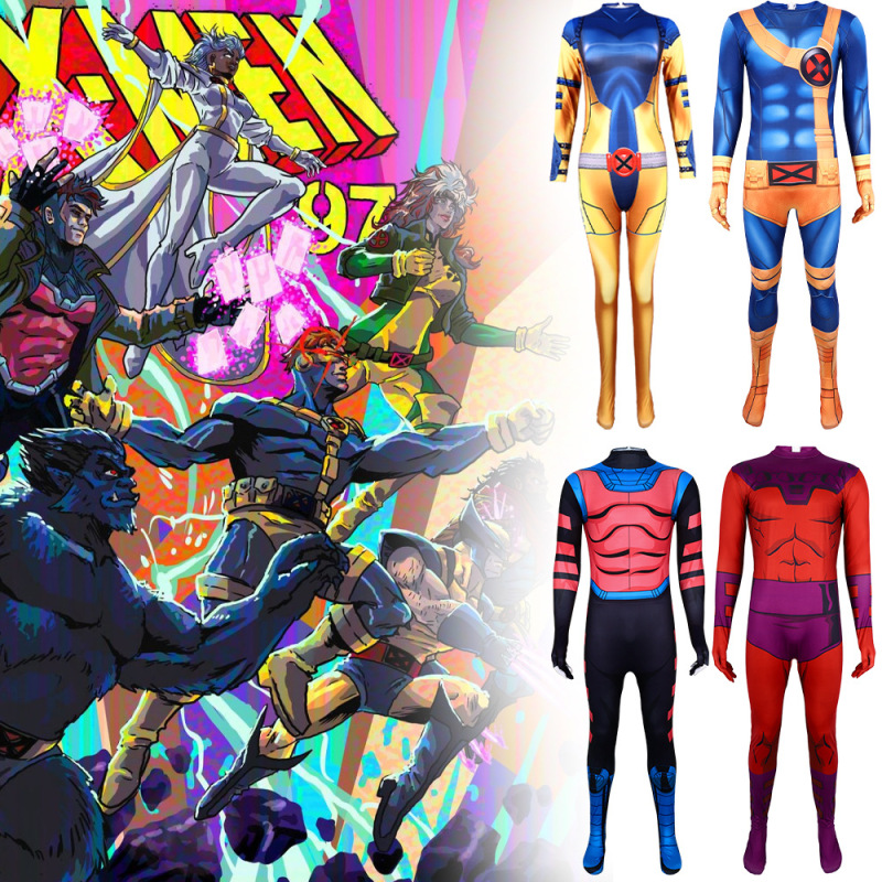 XYYEA Halloween cosplay costume1997X-Men cosplay jumpsuit Cyclops Magneto