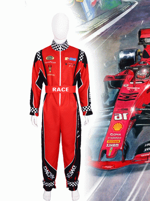 Halloween Cosplay Racing Jumpsuit Clothing Children Racing Suit Cosplay Costume Red Cycling Suits