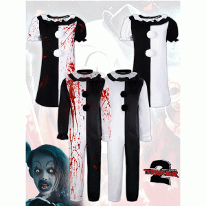 TV & Movie Ghost Clown Cosplay Onesie Adult Costume Halloween Horror Joker Roleplay Costume
