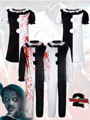 TV & Movie Ghost Clown Cosplay Onesie Adult Costume Halloween Horror Joker Roleplay Costume