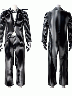 Halloween costume cos Jack Skeleton men's full set of men and women cosplay mask Christmas Eve