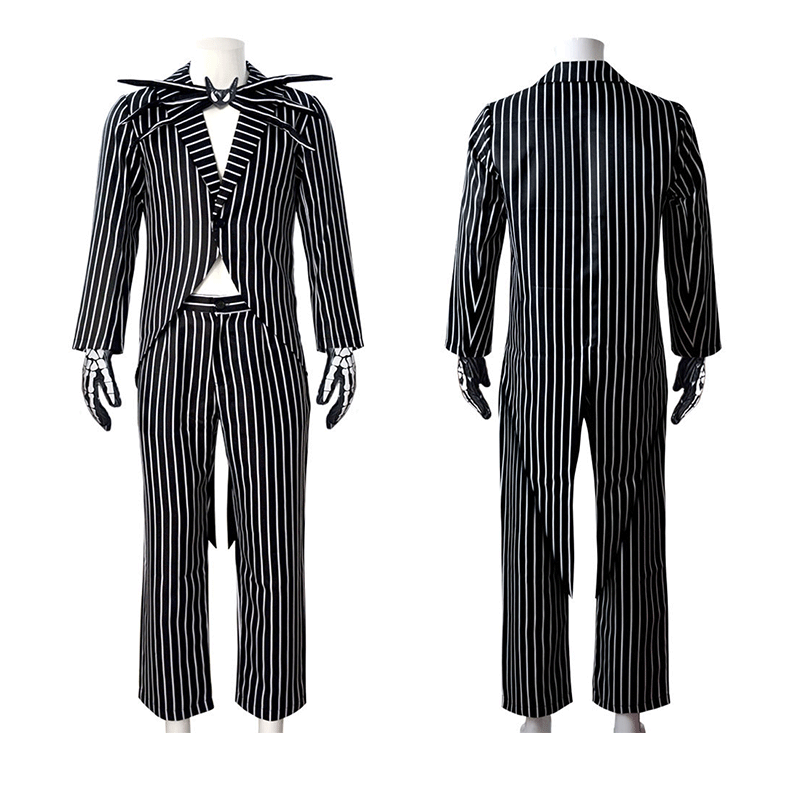 Halloween costume cos Jack Skeleton men's full set of men and women cosplay mask Christmas Eve