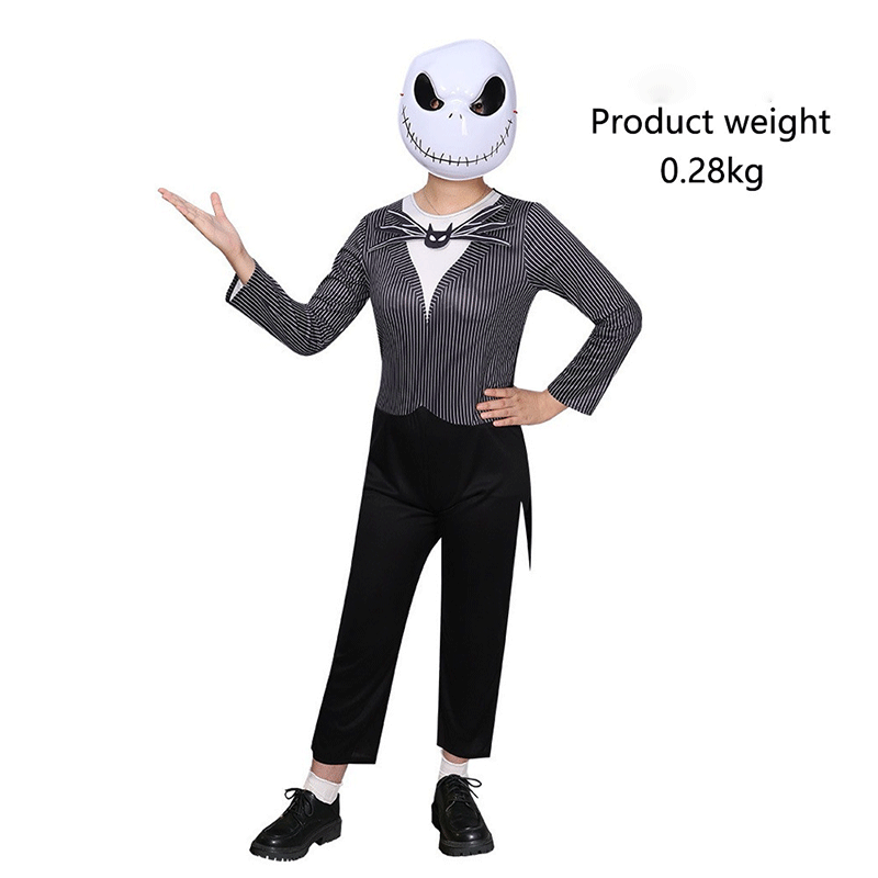 Halloween costume cos Jack Skeleton men's full set of men and women cosplay mask Christmas Eve