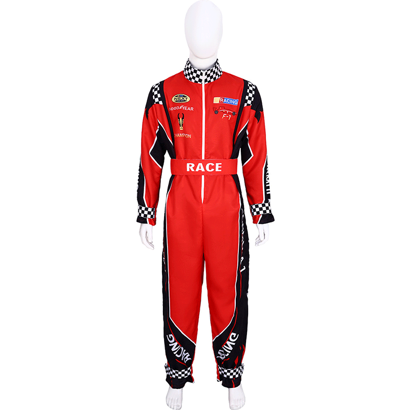 Halloween Cosplay Racing Jumpsuit Clothing Children Racing Suit Cosplay Costume Red Cycling Suits
