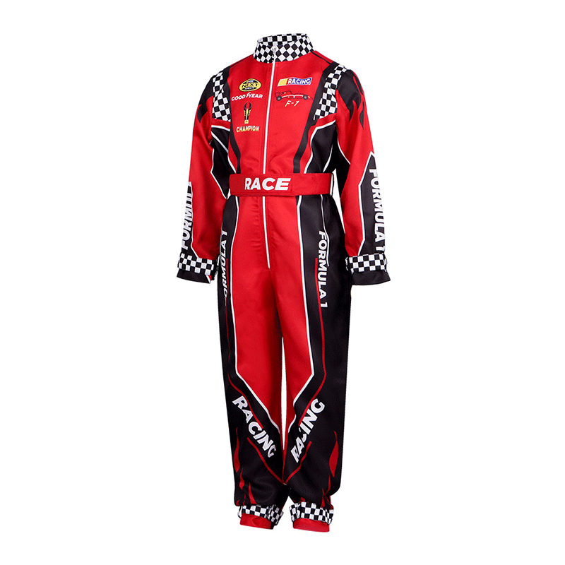 Halloween Cosplay Racing Jumpsuit Clothing Children Racing Suit Cosplay Costume Red Cycling Suits