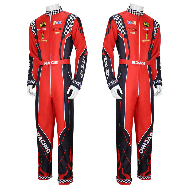 Halloween Cosplay Racing Jumpsuit Clothing Children Racing Suit Cosplay Costume Red Cycling Suits