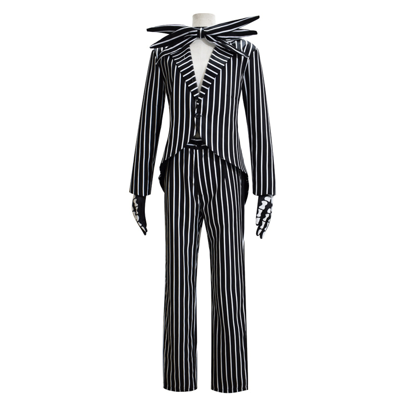 Halloween costume cos Jack Skeleton men's full set of men and women cosplay mask Christmas Eve