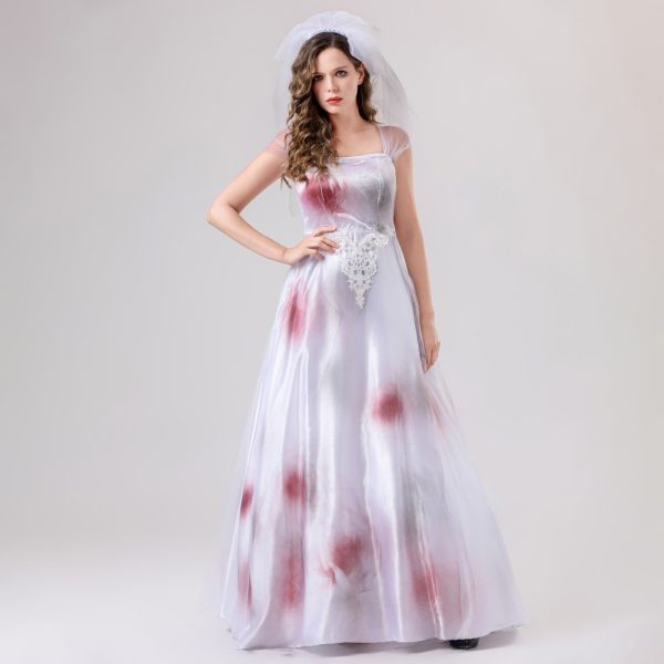 1 (2) Ghost Bride Costume Dress for Adult